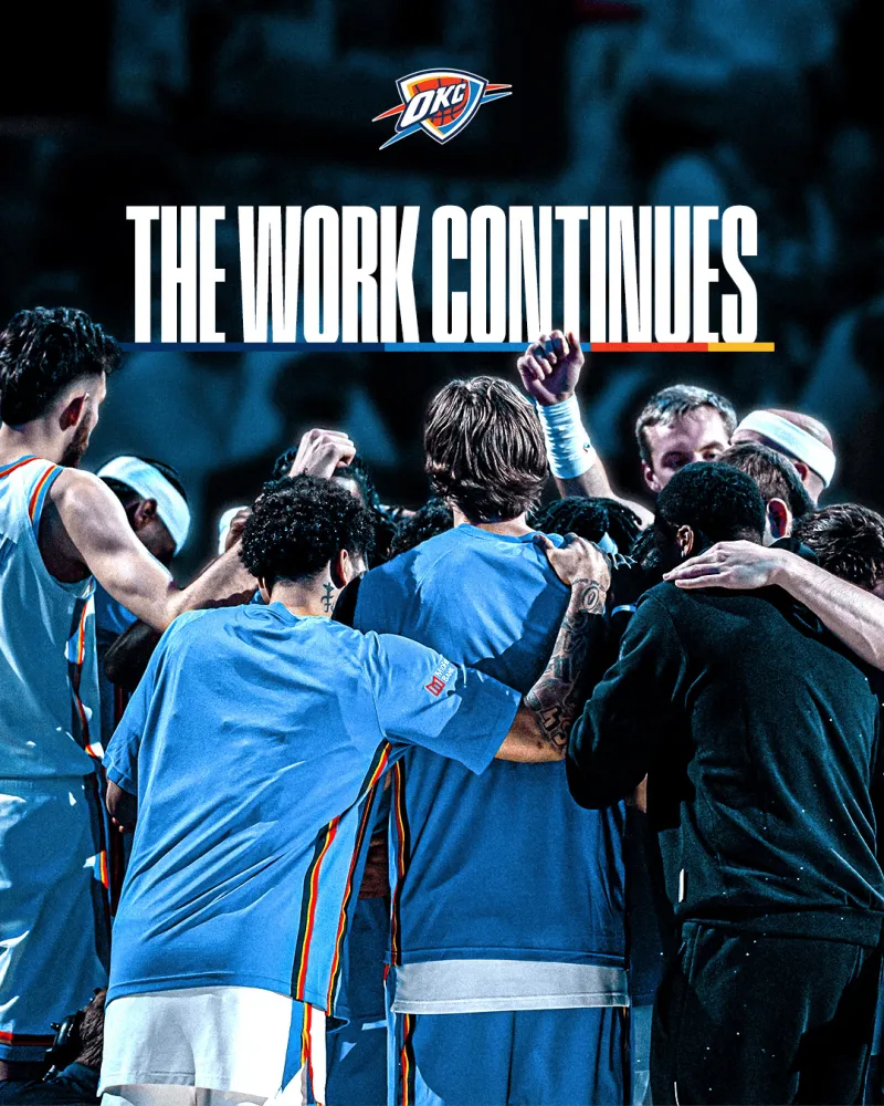 冲击卫冕！雷霆官方晒海报：我们连续三年斩获西部头号种子